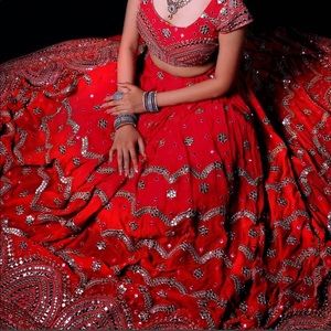 Pinkish Red lehenga
